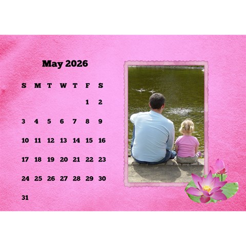 Happy Pink 2026 Desk Calendar By Deborah May 2026