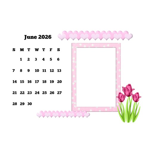 Happy Pink 2026 Desk Calendar By Deborah Jun 2026