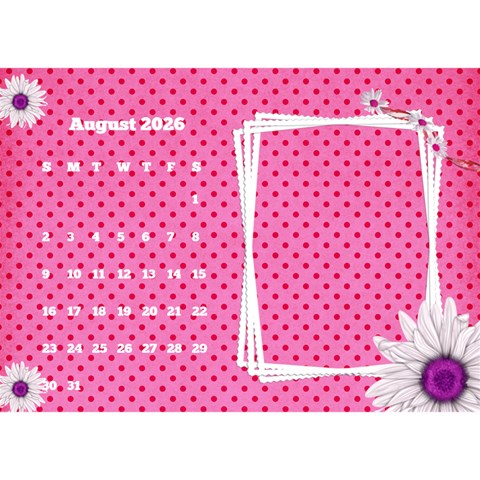 Happy Pink 2026 Desk Calendar By Deborah Aug 2026