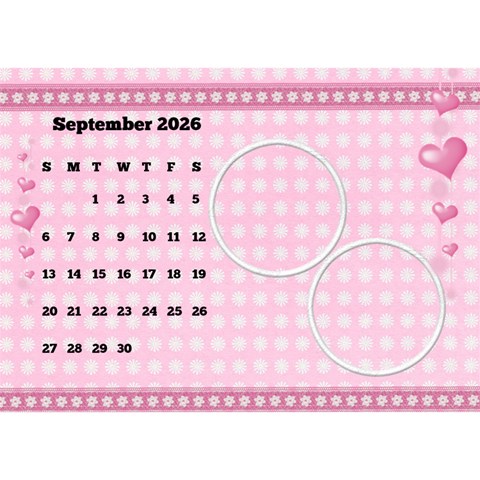 Happy Pink 2026 Desk Calendar By Deborah Sep 2026