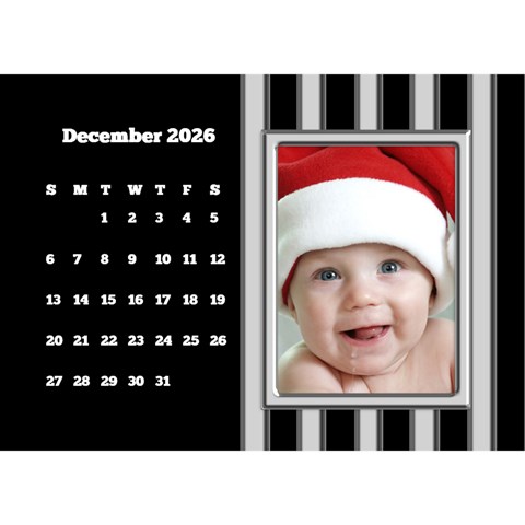 Framed In Silver 2026 Desk Calendar (8 5x6) By Deborah Dec 2026