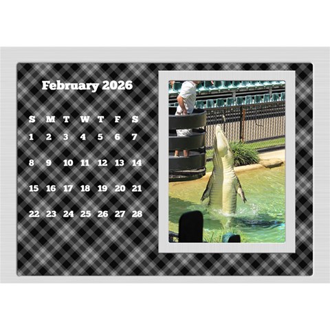 Framed In Silver 2026 Desk Calendar (8 5x6) By Deborah Feb 2026