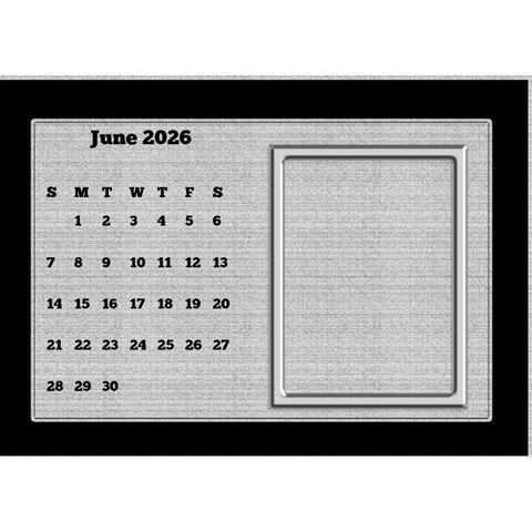 Framed In Silver 2026 Desk Calendar (8 5x6) By Deborah Jun 2026