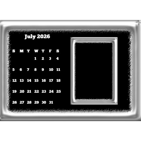 Framed In Silver 2026 Desk Calendar (8 5x6) By Deborah Jul 2026