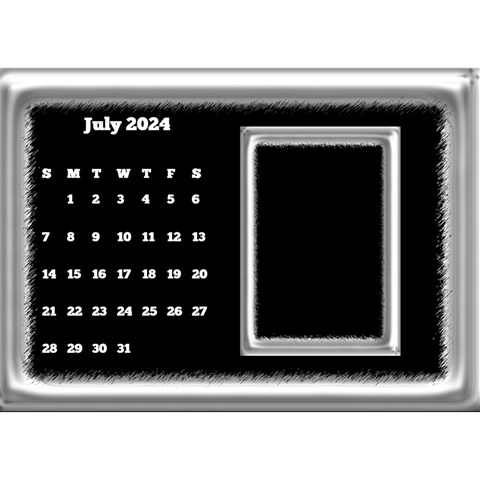 Framed In Silver 2024 Desk Calendar (8 5x6) By Deborah Jul 2024