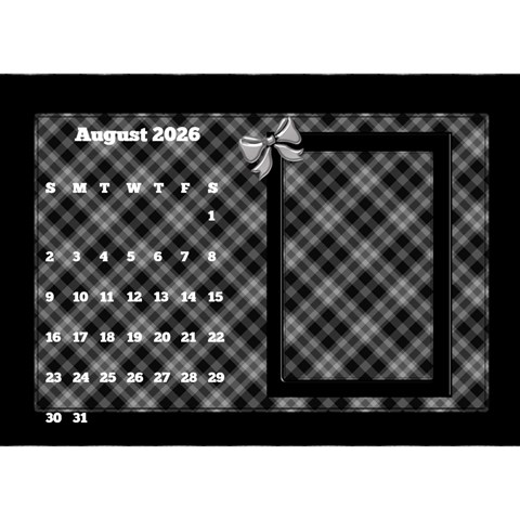 Framed In Silver 2026 Desk Calendar (8 5x6) By Deborah Aug 2026