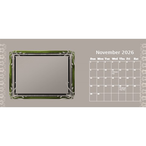 Cream Classic Desktop 2026 11 Inch Calendar By Deborah Nov 2026