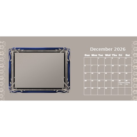 Cream Classic Desktop 2026 11 Inch Calendar By Deborah Dec 2026