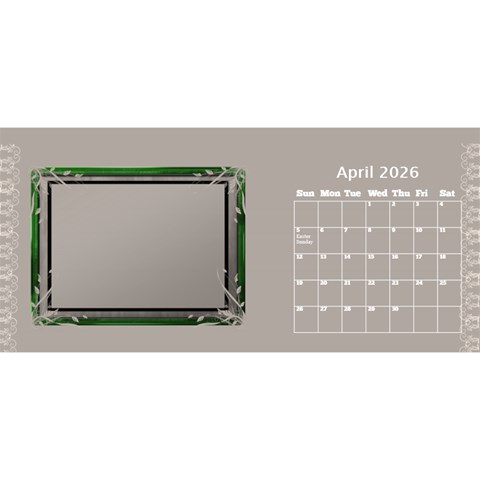 Cream Classic Desktop 2026 11 Inch Calendar By Deborah Apr 2026