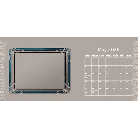 Cream Classic Desktop 2026 11 Inch Calendar By Deborah May 2026