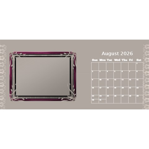 Cream Classic Desktop 2026 11 Inch Calendar By Deborah Aug 2026