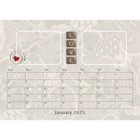 Love Desktop Calendar 8 5x6 By Lil Jan 2025