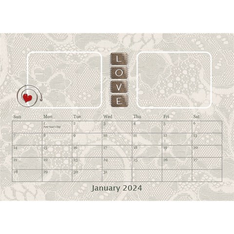 Love Desktop Calendar 8 5x6 By Lil Jan 2024