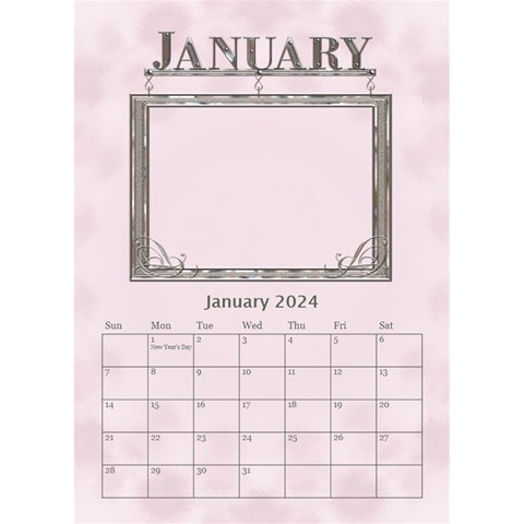Sweet Baby Girl Desktop Calendar 6 x8 5  By Lil Jan 2024