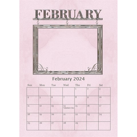 Sweet Baby Girl Desktop Calendar 6 x8 5  By Lil Feb 2024
