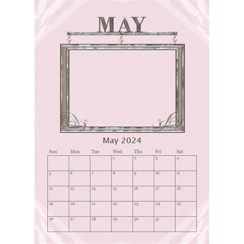 Sweet Baby Girl Desktop Calendar 6 x8 5  By Lil May 2024