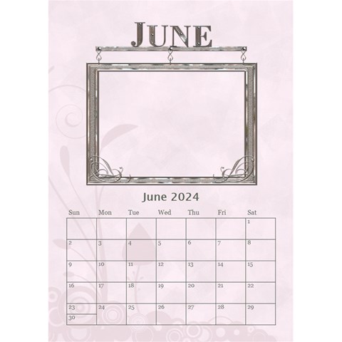 Sweet Baby Girl Desktop Calendar 6 x8 5  By Lil Jun 2024