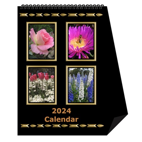 Black And Gold Desktop Calendar (6 Inch) By Deborah Cover