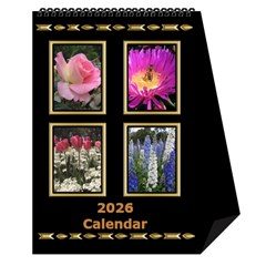 Black and Gold Desktop Calendar (6 Inch) - Desktop Calendar 6  x 8.5 