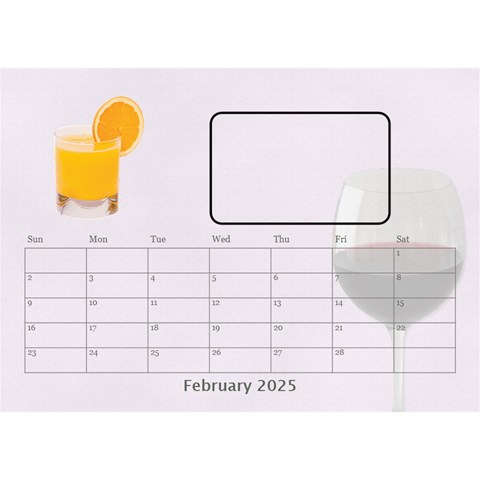Happy Hour Desktop Calendar 8 5 x6  By Lil Feb 2025