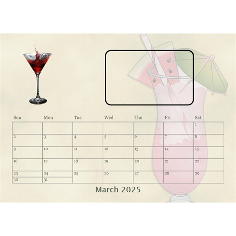 Happy Hour Desktop Calendar 8 5 x6  By Lil Mar 2025