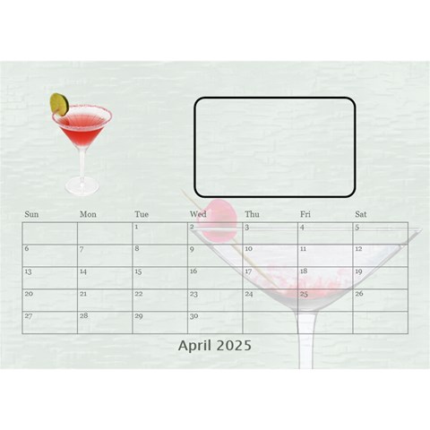 Happy Hour Desktop Calendar 8 5 x6  By Lil Apr 2025