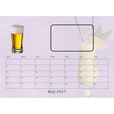 Happy Hour Desktop Calendar 8 5 x6  By Lil May 2025
