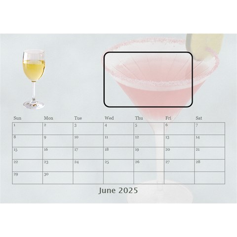Happy Hour Desktop Calendar 8 5 x6  By Lil Jun 2025