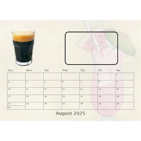 Happy Hour Desktop Calendar 8 5 x6  By Lil Aug 2025
