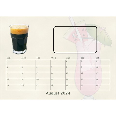 Happy Hour Desktop Calendar 8 5 x6  By Lil Aug 2024