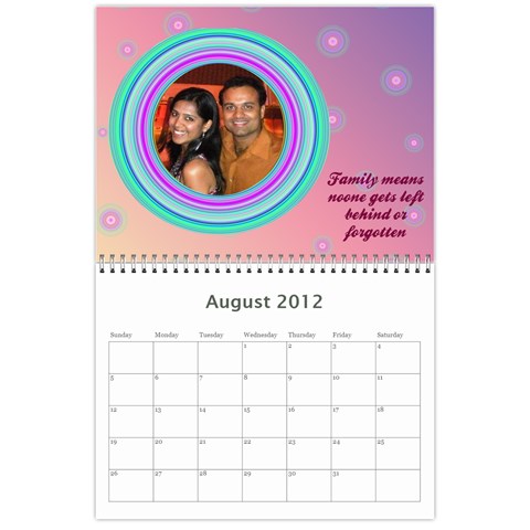 Calender Aug 2012