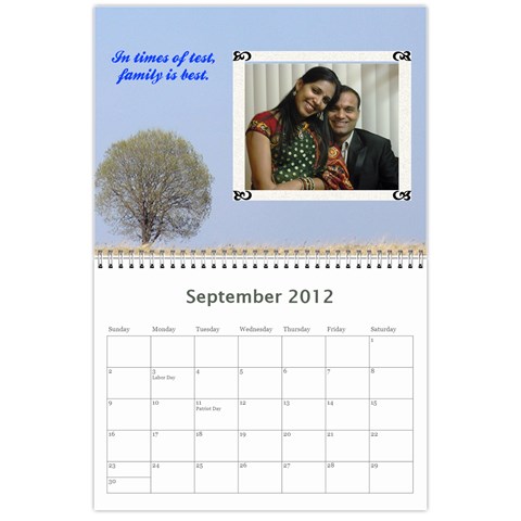 Calender Sep 2012