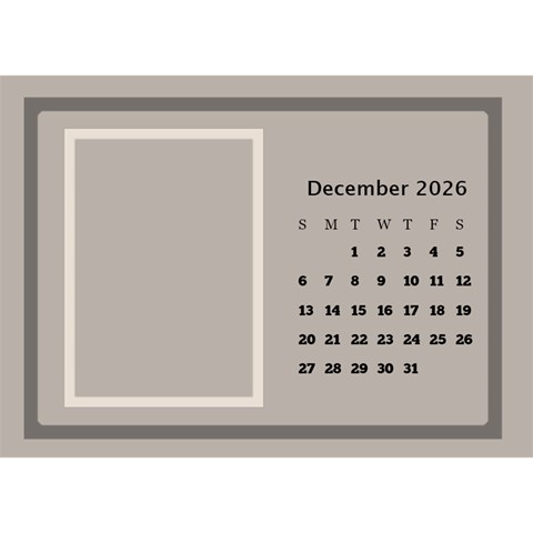 Coffee And Cream Desktop Calendar (8 5x6) By Deborah Dec 2026