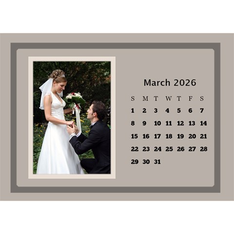 Coffee And Cream Desktop Calendar (8 5x6) By Deborah Mar 2026