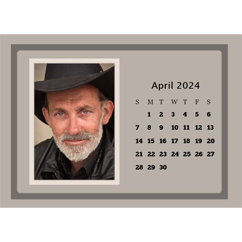 Coffee And Cream Desktop Calendar (8 5x6) By Deborah Apr 2024