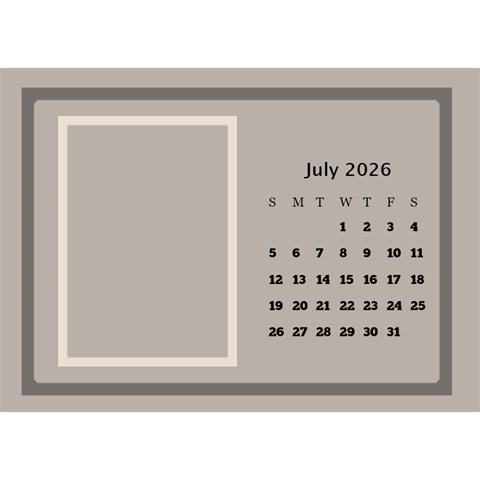 Coffee And Cream Desktop Calendar (8 5x6) By Deborah Jul 2026
