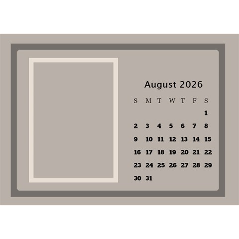 Coffee And Cream Desktop Calendar (8 5x6) By Deborah Aug 2026