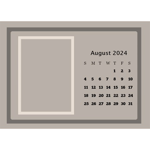 Coffee And Cream Desktop Calendar (8 5x6) By Deborah Aug 2024