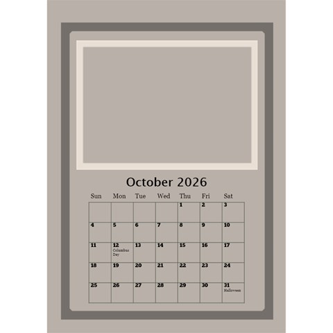 Coffee And Cream 2026 Desktop Calendar (6x8 5) By Deborah Oct 2026