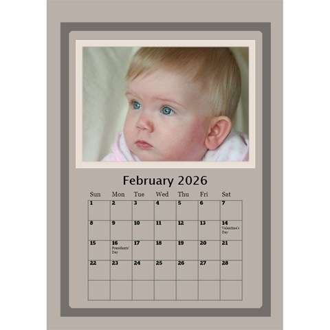 Coffee And Cream 2026 Desktop Calendar (6x8 5) By Deborah Feb 2026