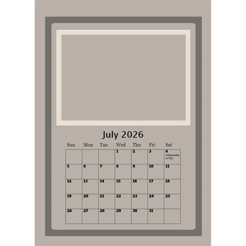Coffee And Cream 2026 Desktop Calendar (6x8 5) By Deborah Jul 2026