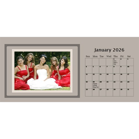 Coffee And Cream 2026 Desktop Calendar (11 Inch) By Deborah Jan 2026