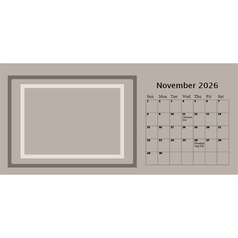 Coffee And Cream 2026 Desktop Calendar (11 Inch) By Deborah Nov 2026