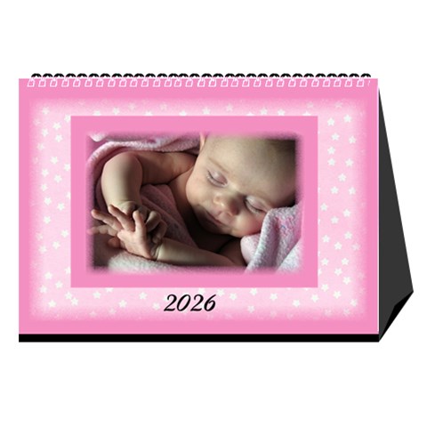 Pink Princess 2026 Desktop Calendar By Deborah Cover