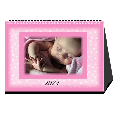 Pink Princess 2024 Desktop Calendar By Deborah Cover
