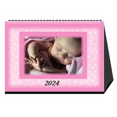 Pink Princess 2024 Desktop Calendar - Desktop Calendar 8.5  x 6 