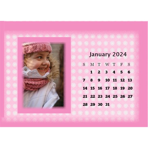 Pink Princess 2024 Desktop Calendar By Deborah Jan 2024