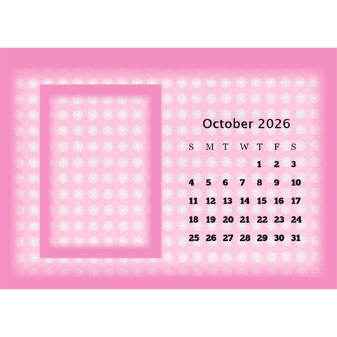 Pink Princess 2026 Desktop Calendar By Deborah Oct 2026