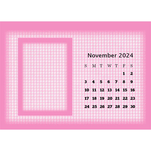 Pink Princess 2024 Desktop Calendar By Deborah Nov 2024