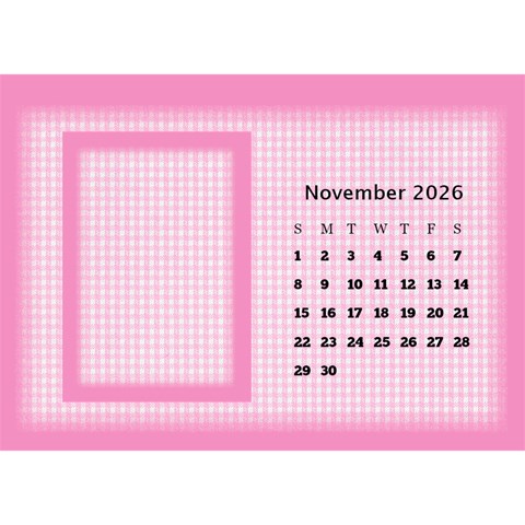 Pink Princess 2024 Desktop Calendar By Deborah Nov 2024